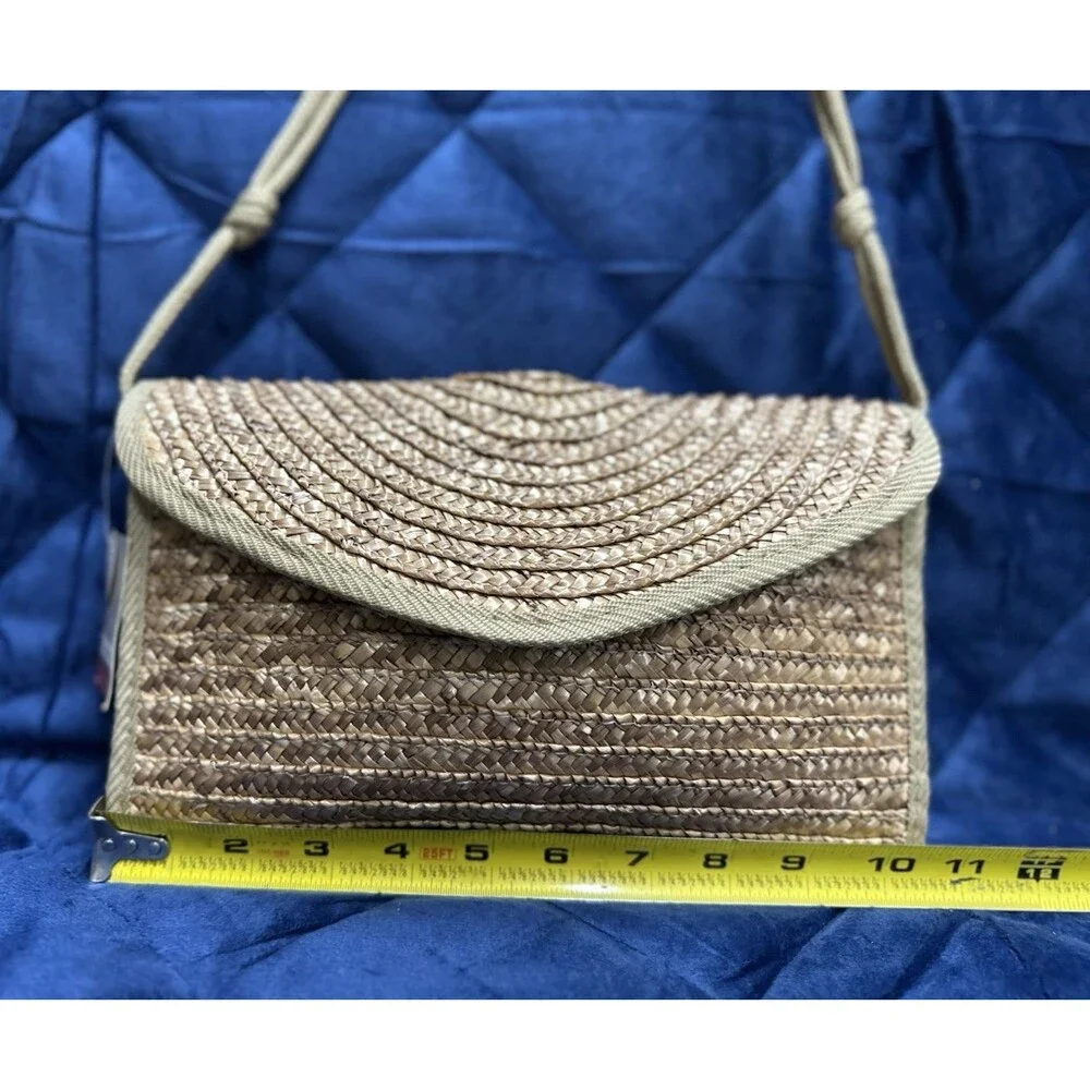 Croft & Barrow for Khol's  women tan shoulder Handmade jute bag new with tags